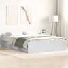 vidaXL Cadre de lit sans matelas blanc 135x190 cm