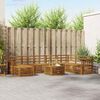 vidaXL Ensemble de canap&eacute; d'angle 9 pcs Naturel Bois d'Acacia Massif