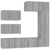 vidaXL Ensemble de meubles TV 6 pcs Sonoma gris Bois d'ing&eacute;nierie