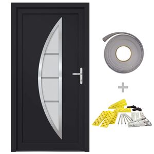 vidaXL Porte d'entr&eacute;e anthracite 98x190 cm PVC