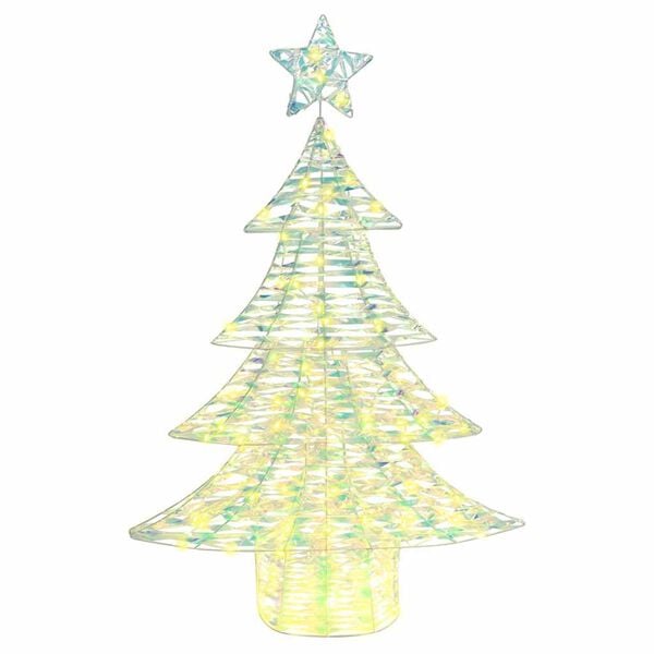vidaXL Sapin de No&euml;l avec 120 LED Blanc chaud 120 cm PET