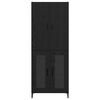 vidaXL Haut Armoire Ch&ecirc;ne noir 69,5 x 34 x 180 cm Bois d'ing&eacute;nierie