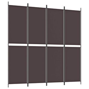 vidaXL Cloison de s&eacute;paration 4 panneaux Marron 200x200 cm Tissu