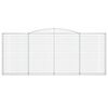 vidaXL Paniers à gabions arqués 5 pcs 400x30x160/180 cm Fer galvanisé