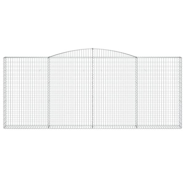 vidaXL Paniers à gabions arqués 5 pcs 400x30x160/180 cm Fer galvanisé