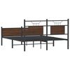 vidaXL Cadre de lit sans matelas chêne marron 137x190 cm