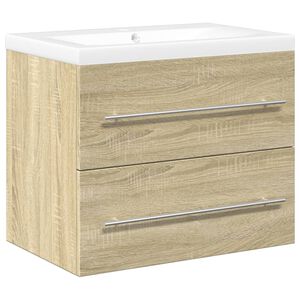 vidaXL Ensemble de meubles de salle de bain 2 pcs ch&ecirc;ne sonoma