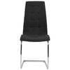 vidaXL Chaises &agrave; manger cantilever lot de 2 noir tissu