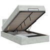 vidaXL Lit ottoman avec matelas Gris clair 120 x 200 cm Velours