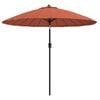 vidaXL Parasol d'ext&eacute;rieur et m&acirc;t avec aluminium 270 cm terre cuite