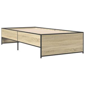 vidaXL Cadre de lit sans matelas ch&ecirc;ne sonoma 100x200 cm