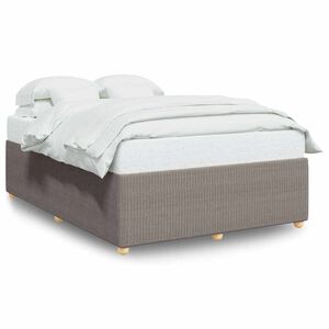 vidaXL Cadre de lit sans matelas taupe 140x190 cm tissu