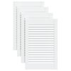 vidaXL Portes d'armoire &agrave; persiennes 4pcs blanc 61,5x39,4cm pin massif