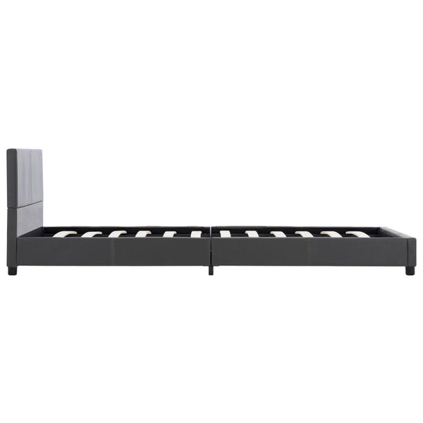 vidaXL Cadre de lit sans matelas gris similicuir 90x200 cm