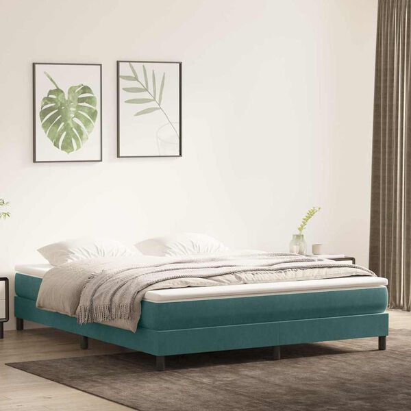 vidaXL Sommier &agrave; lattes de lit sans matelas vert fonc&eacute; 180x220 cm