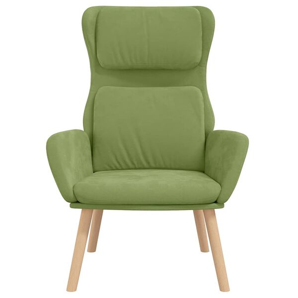 vidaXL Chaise de relaxation Vert clair Velours