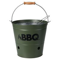 ProGarden Seau à barbecue BBQ 26 cm vert olive