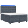 vidaXL Lit boxspring avec matelas Gris fonc&eacute; 140 x 190 cm Velours