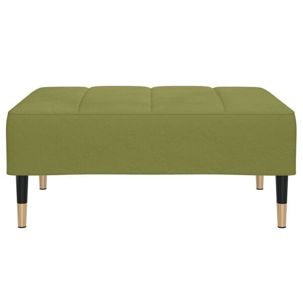 vidaXL Repose-pied Vert clair 78x56x32 cm Velours