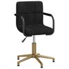 vidaXL Chaises pivotantes &agrave; manger lot de 6 noir velours