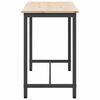vidaXL table Naturel 100 x 50 x 77 cm Bois d'ing&eacute;nierie et acier