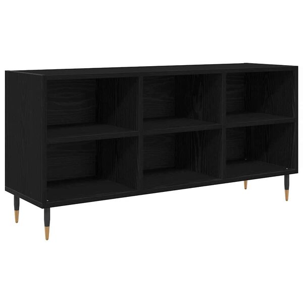 vidaXL Meuble TV Ch&ecirc;ne noir 103,5 x 30 x 50 cm Bois d'ing&eacute;nierie