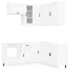 vidaXL Unit&eacute; de cuisine PORTO 8 pc Blanc Bois d'ing&eacute;nierie