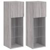 vidaXL Meubles TV avec lumi&egrave;res LED 2 pcs sonoma gris 30,5x30x90 cm