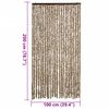 vidaXL Rideau anti-mouches beige et marron 100x200 cm chenille
