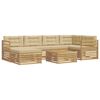 vidaXL Ensemble de canap&eacute;s d'ext&eacute;rieur 7 pc Blanc et Beige