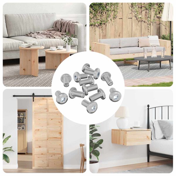 vidaXL Vis de verrou Uni 4865 pcs Argent&eacute; Acier