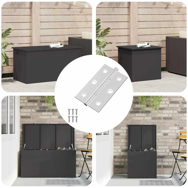 vidaXL Charni&egrave;re Uni 12 pcs Argent&eacute; 58 x 35 x 1 mm Acier