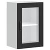 vidaXL Armoire murale de cuisine avec porte en verre Porto noir