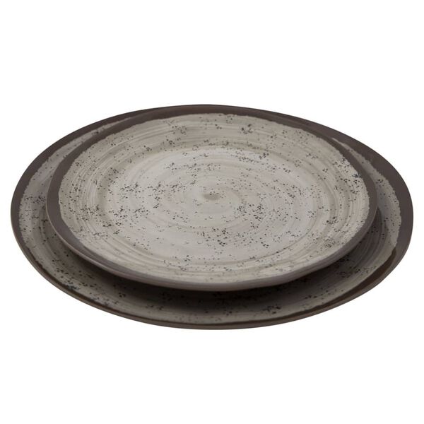 Bo-Camp Vaisselle 12 pcs Halo M&eacute;lamine Beige