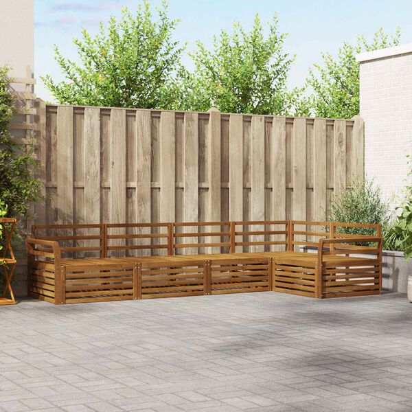 vidaXL Ensemble de canap&eacute;s d'ext&eacute;rieur 5 pcs Naturel