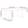 vidaXL Table à manger avec bord naturel 180x100x74 cm bois de chêne massif