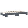 vidaXL Lit de jour et gigogne et matelas gris fonc&eacute; 100x200 cm velours