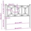 vidaXL T&ecirc;te de lit de remplacement m&eacute;tal noir 100 cm