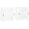 vidaXL Armoires murales 2 pcs blanc 69,5x34x90 cm