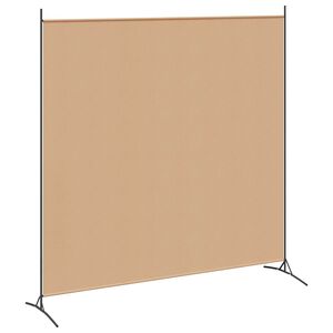 vidaXL Paravent &agrave; 2 panneaux Beige 348 x 180 cm Tissu