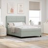 vidaXL Lit &agrave; ressorts avec matelas Gris clair 140 x 190 cm Velours