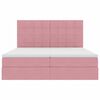 vidaXL Lit de Rangement avec matelas Rose 200 x 200 cm Velours
