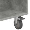 vidaXL Table d'appoint avec roues Gris b&eacute;ton 90 x 50 x 30 cm