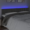 vidaXL T&ecirc;te de lit &agrave; LED Gris fonc&eacute; 180x5x78/88 cm Velours