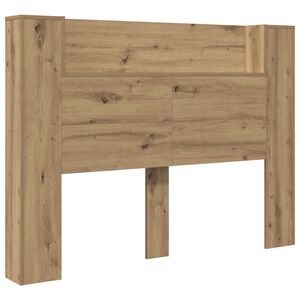 vidaXL Cabinet de T&ecirc;te de Lit avec LED Ch&ecirc;ne Artisanal