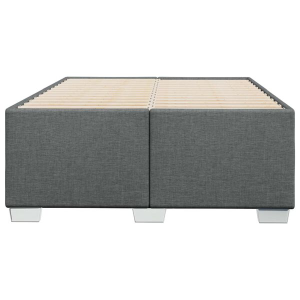 vidaXL Cadre de lit sans matelas gris foncé 120x200 cm tissu