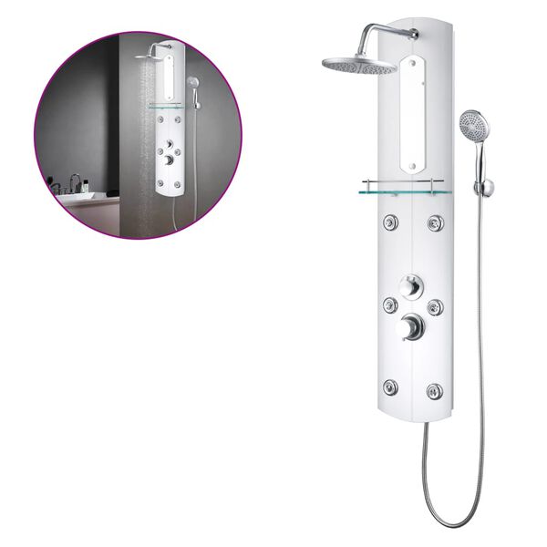 vidaXL Panneau de douche 25 x 43 x 120 cm Argent&eacute;