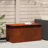 vidaXL Bo&icirc;te de Rangement Ext&eacute;rieure Rouill&eacute; 100 x 50,5 x 50 cm Acier