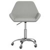 vidaXL Chaise pivotante de bureau Gris clair Tissu