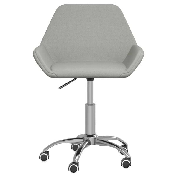vidaXL Chaise pivotante de bureau Gris clair Tissu